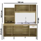 Cozinha Indekes Sevilha 6 Portas 1 Gaveta Sem Tampo 1,82m 617