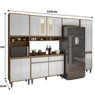 Cozinha Inova 01 Freijó/branco – Vitamov