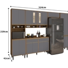 Cozinha Inova 01 Freijó/cinza – Vitamov