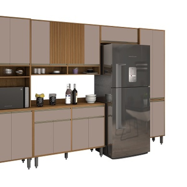 Cozinha Inova 01 Ripado Freijó/connect – Vitamov