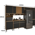 Cozinha Inova 01 Ripado Freijó/grafite – Vitamov