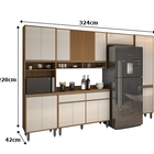 Cozinha Inova 01 Ripado Freijó/off White – Vitamov