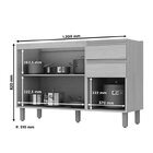 Cozinha Integrada Com Sala De Estar Aurora Espresso Móveis