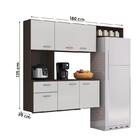 Cozinha Isis 180 C/ Balcão Chocolate/offwhite - Poquema