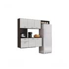 Cozinha Isis 180 C/ Balcão Chocolate/offwhite - Poquema