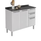 Cozinha Itatiaia Luce Compacta 4 Pecas 2 Vidros Nicho Preto