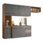 Cozinha Juliete Suspensa Carvalho Rústico/Chumbo – Nicioli Mó