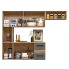 Cozinha Juliete Suspensa Carvalho Rústico/Chumbo – Nicioli Mó