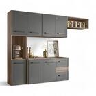 Cozinha Larizete 07 Portas Carvalho E Chumbo