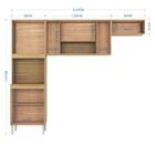 Cozinha Lavinia 3 Peças Damasco Preto - Poquema