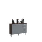 Cozinha Lavínia Chocolate/cinza Platinum - Poquema