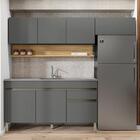 Cozinha Linne 03 Peças Balcao Para Pia 150cm Ktp