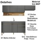 Cozinha Linne 03 Peças Balcao Para Pia 150cm Ktp