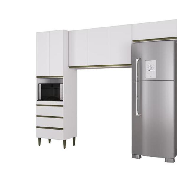 Cozinha Lolita 3 Pecas 2 Portas Branco - Poquema