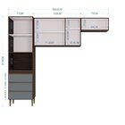 Cozinha Lolita Poquema Móveis Chocolate/cinza Platinum