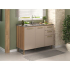 Cozinha Luciane Modulada 2 Peças 10 Portas 4 Gavetas Sem Tampo