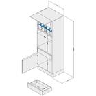 Cozinha Mali 1 Gabinete Para Pia 1 Aéreo E 1 Torre De Fornos