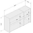 Cozinha Mali 4 Peças 2 Aéreos 2 Balcões Branco Com Castanho P