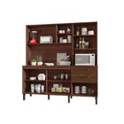 Cozinha Mega Com Tampo Nogueira/off White/cp-ripado