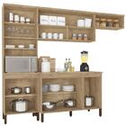 Cozinha Milena Plus 5 Peças Amadeirado Teka/champanhe