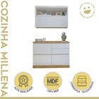 Cozinha Millena 2 Peças 120cm Mdf Yescasa Branco/nature