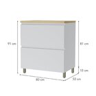 Cozinha Millena 2 Peças 80cm Aéreo Micro-ondas 100% Mdf Yesca