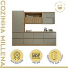 Cozinha Millena 5 Peças 100% Mdf Yescasa Nature/verde