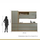 Cozinha Millena 5 Peças 100% Mdf Yescasa Nature/verde