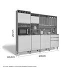 Cozinha Moderna 08 Portas Milano Freijó E Connect