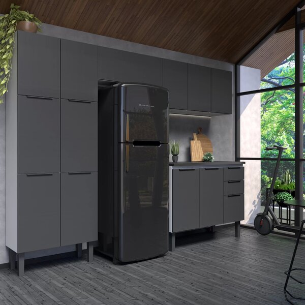 Cozinha Moderna 4 Peças Em Aço Oliva Cozimax Preto