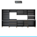 Cozinha Moderna 6 Peças 12 Portas 360 Cm Sabrina Mdp Preto Te