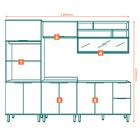 Cozinha Modulada 05 Pecas Mdf 280 Cm Tosc
