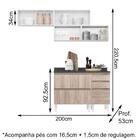 Cozinha Modulada 06 Peças Em Mdf Kali Iza Nicioli