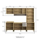 Cozinha Modulada 100% Mdf 5 Peças 14 Portas 2 Gavetas Cristal