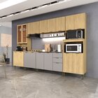 Cozinha Modulada 100% Mdf 6 Peças 18 Portas 2 Gavetas Cristal