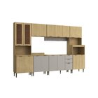 Cozinha Modulada 100% Mdf 6 Peças 18 Portas 2 Gavetas Cristal