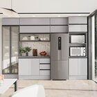 Cozinha Modulada 10 Peças 7 Aéreos 1 Balcão 1 Torre 1 Cristal