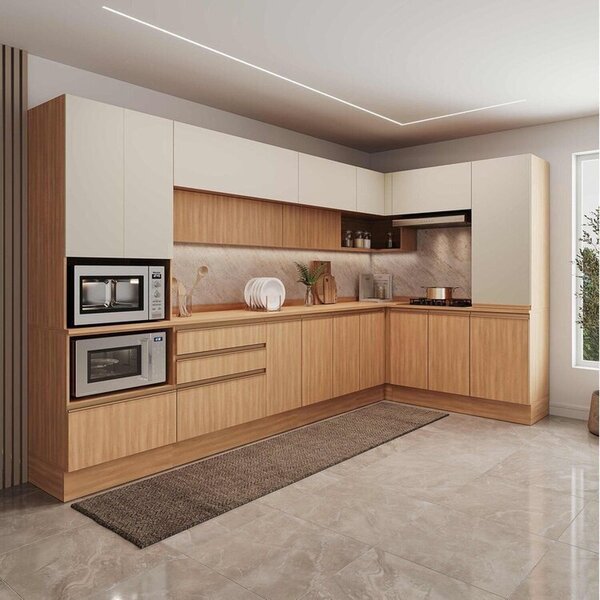 Cozinha Modulada 10 Peças Armários Balcões Torre Quente E Pan