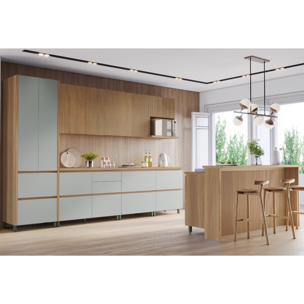 Cozinha Modulada 10 Peças Com 3 Balcões 5 Armários Aéreos Rip