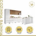 Cozinha Modulada 10 Peças Com 5 Balcões 3 Armários Aéreos Rip