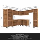 Cozinha Modulada 10 Peças Hilary Carvalho/ Americano- Móveis