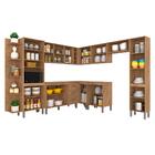 Cozinha Modulada 10 Peças Hilary Carvalho/ Americano- Móveis