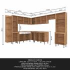 Cozinha Modulada 10 Peças Kiara Carvalho/ Off White - Móveis