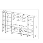 Cozinha Modulada 10 Peças Tampo Aéreo 3 Portas Balcão, Panele