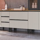 Cozinha Modulada 10 Peças Tampo Aéreo 3 Portas Balcão, Panele