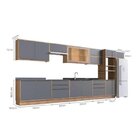 Cozinha Modulada 11 Peças 15 Portas 6 Gavetas Nicho Forno Div