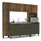 Cozinha Modulada 11 Portas 1 Gaveta Espaguete Alamo/verde Ama