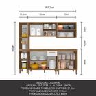 Cozinha Modulada 11 Portas 5 Peças Tieli Boreal/branco - Móve