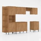 Cozinha Modulada 12 Portas 7 Peças Vitória Carvalho Americano