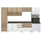 Cozinha Modulada 12 Portas Vidro Reflecta 4 Gavetas Branco So